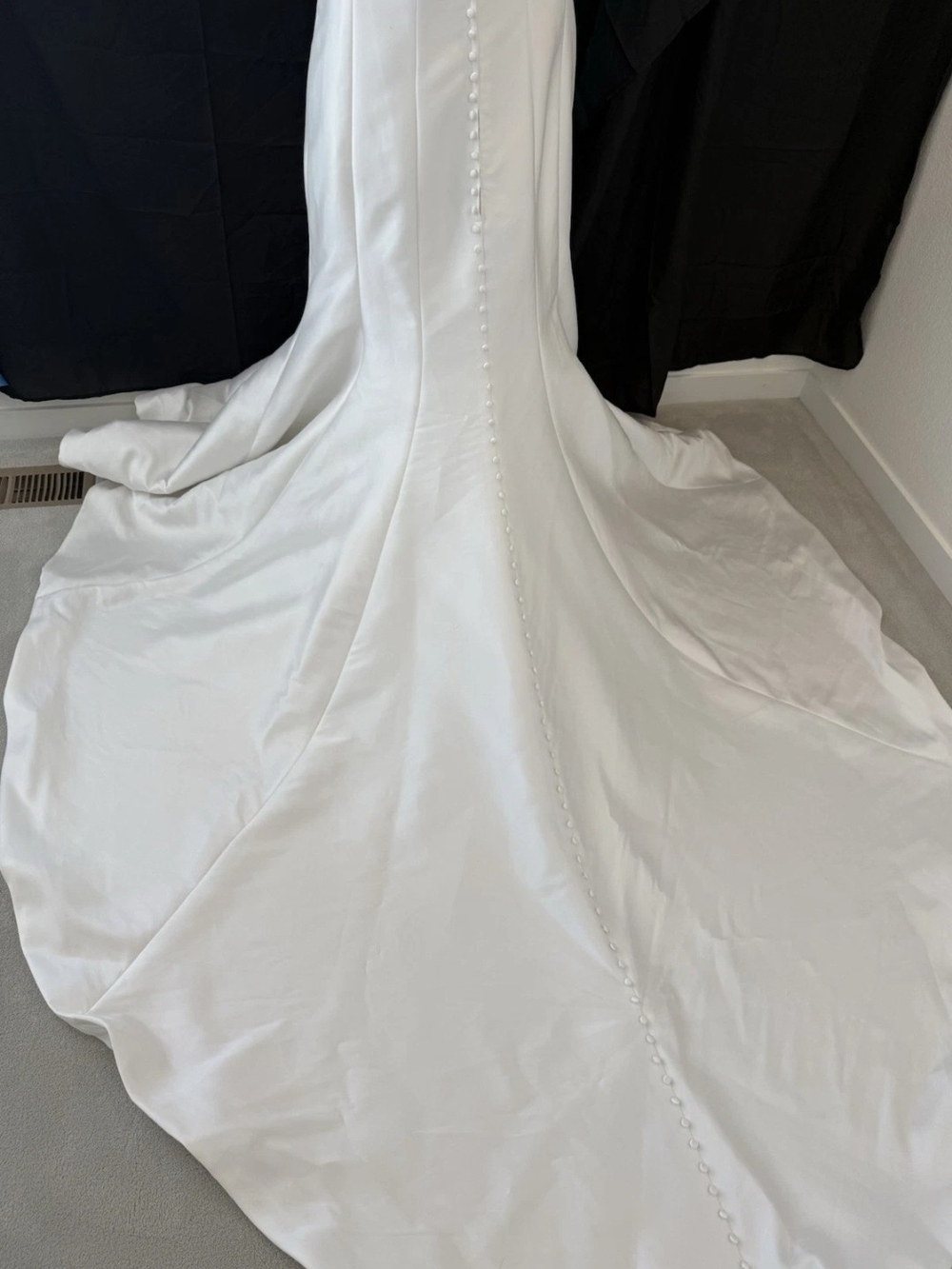 Allure W527 White Strapless Satin Mermaid Wedding Dress Size 22w - Picture 5 of 8